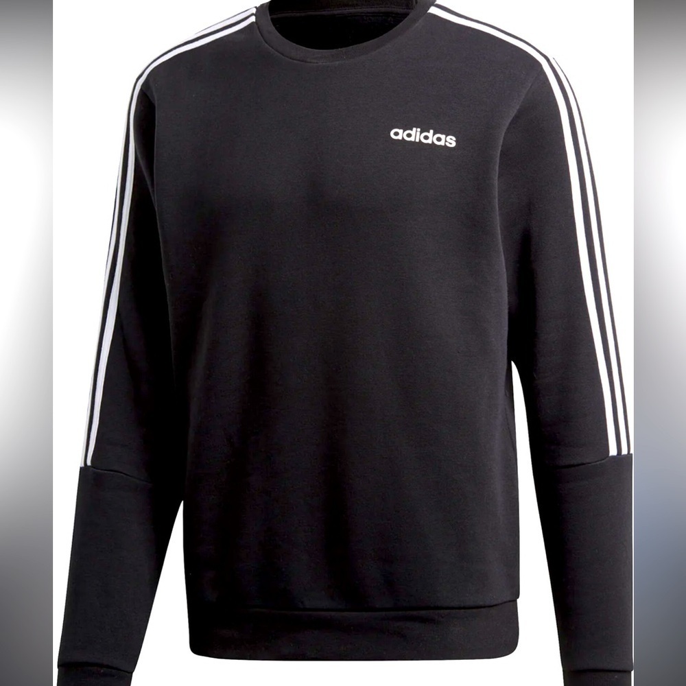 Adidas crew 3 stripes training sports pullover crewneck sweatshirt​​​